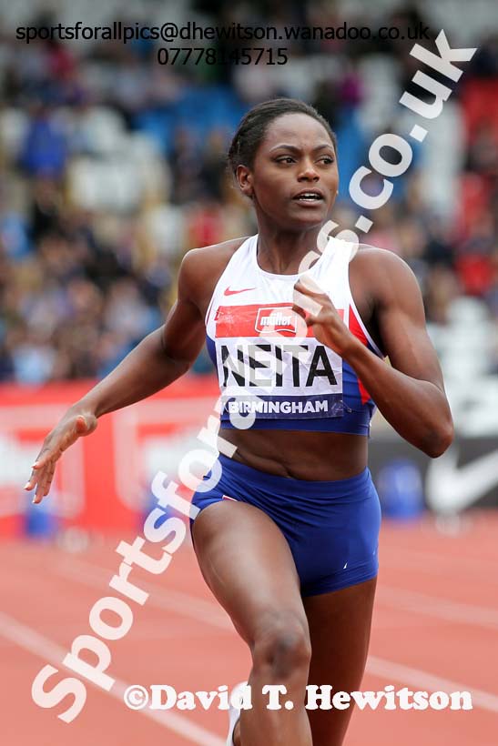 Womens 100 metres, British Championships, Birmingham. Photo: David T. Hewitson/Sports for All Pics